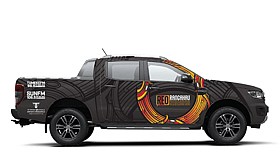 Ute with dark grey branding