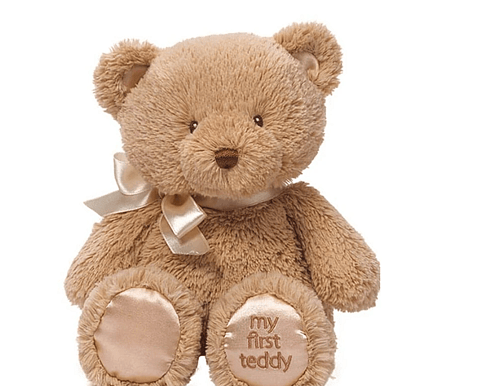 My First Teddy Tan 38 cm plush toy newborn gift Flowers by Joanne