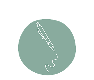 Pen icon to start Writing and Content text for Belle PR
