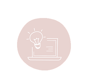 Computer and lightbulb icon for Marketing and Comms projects for Belle PR
