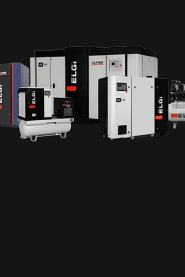 Reliable air compressor solutions, including Elgi Compressors, expert servicing and industrial options