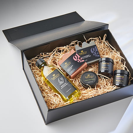 Craig Brown Photographer's product shot ot Tuahuora products in a black box