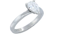 Pear shaped Platinum diamond ring
