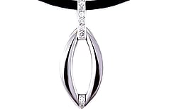Diamond white gold pendants, Marc Bendall, Christchurch jewellers