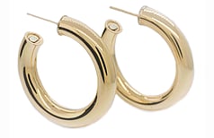 Gold hoop earrings, Marc Bendall, Christchurch Jewellers,