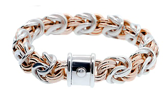 Rose gold & sterling silver bracelets, Marc Bendall, Marc Bendall, Christchurch jewellers