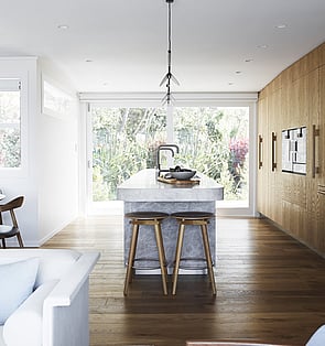 COASTAL HOLIDAY HOME - Kitchen, Dining, Living and Laundry, Leigh