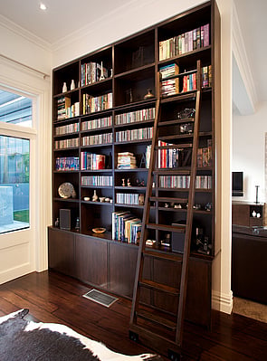 Library designed by Du Bois Design/ Photographer Jamie Cobel