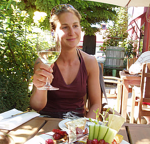 Wine and food at Gibbston Valley Wines