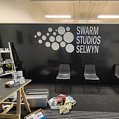 Swarm studios, Selwyn wall backdrop