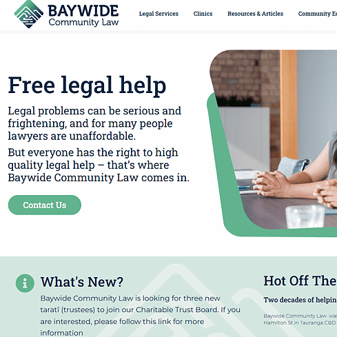 Baywide Community Law Website Screenshot