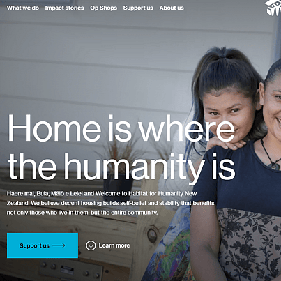 Habitat for Humanity Website Screenshot