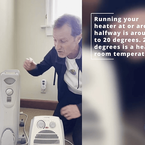 Person with heaters 