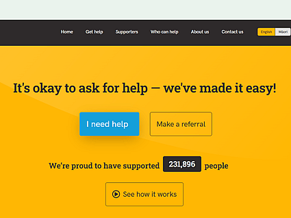 here to help U website screenshot