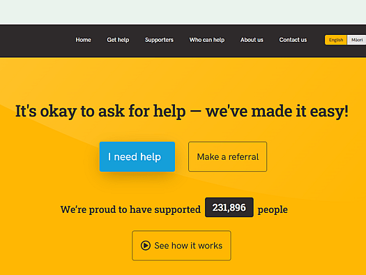 here to help U website screenshot