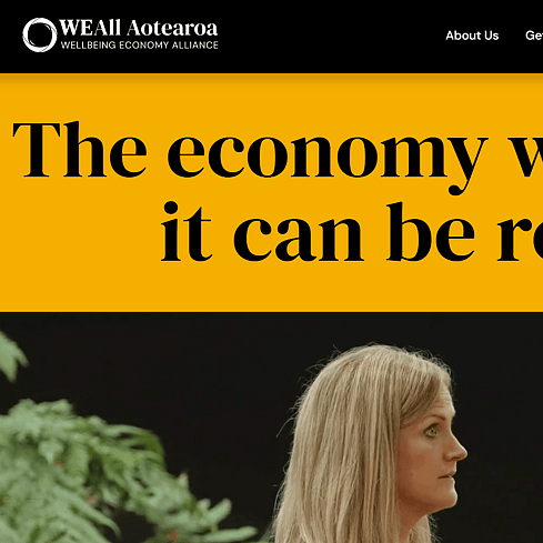 Wellbeing Economy Alliance Aotearoa Website Screenshot