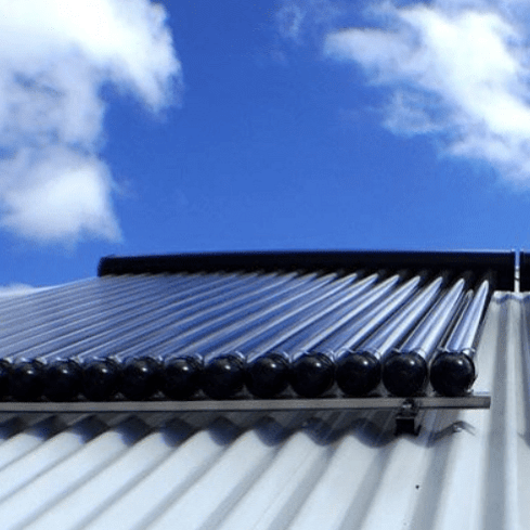 Solar panels on roof 
