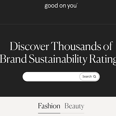 Good On You Website Screenshot