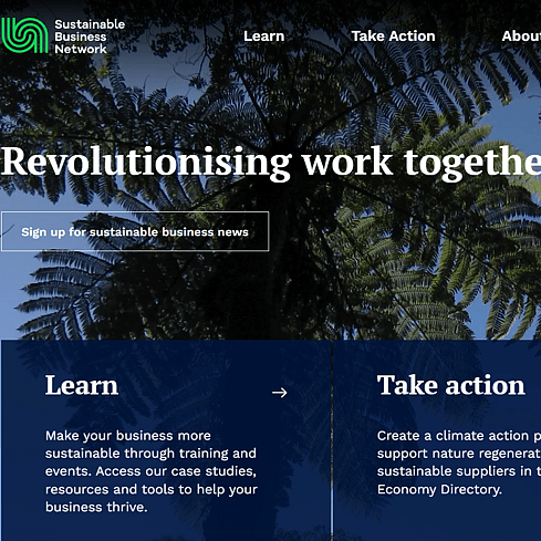 Sustainable Business Network Website Screenshot
