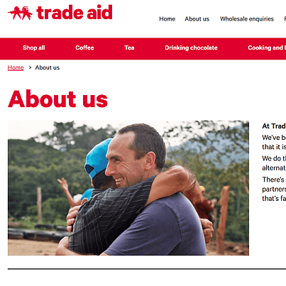 Trade Aid Website Screenshot