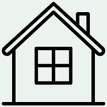 House icon representing charitable support and community wellbeing