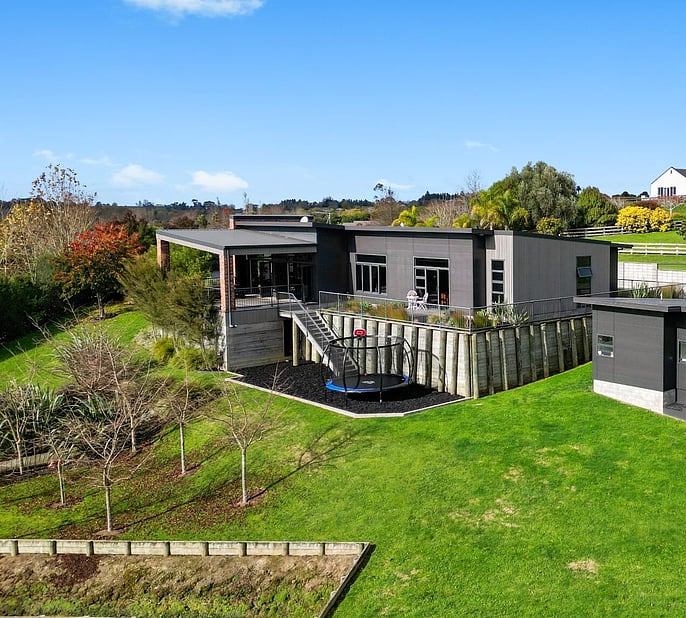 A beautiful home built by About Time Builders. New build on a lifestyle block with a detached granny flat.