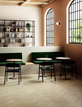 Timber flooring, herringbone