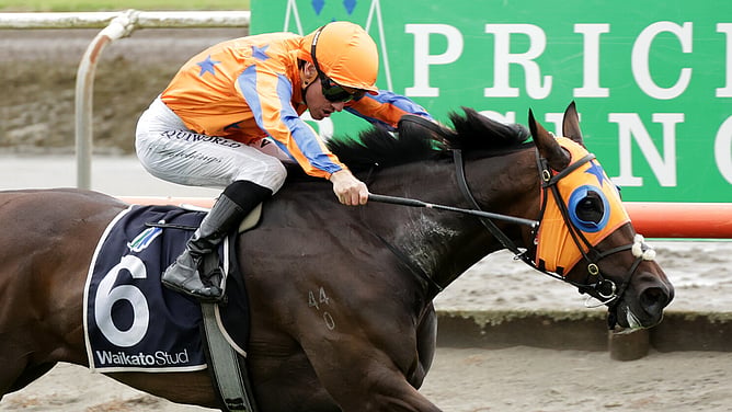 My Lips Are Sealed winning the Listed Lisa Chittick Champagne Stakes (1400m). -  Photo: Kenton Wright (Race Images)