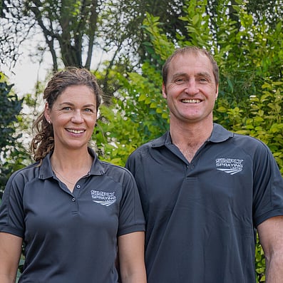 Steve and Sally Sim, local spraying contractors in Mid Canterbury, bringing hands-on crop spraying and agricultural spraying experience.