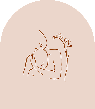 Mother and child illustration