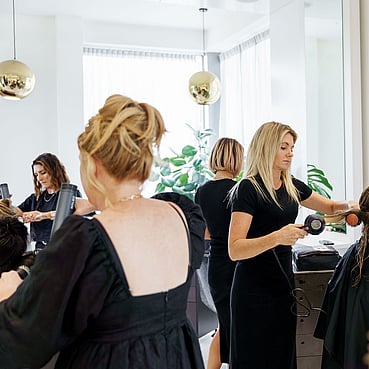 The Salon team hard at work in The Salon.