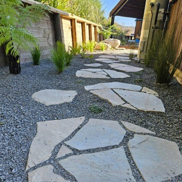 crazy paving installed by the team at Ultrascape Rotorua