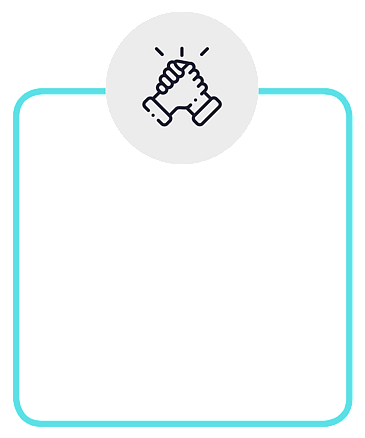 Handshake icon representing a supportive, welcoming gym community