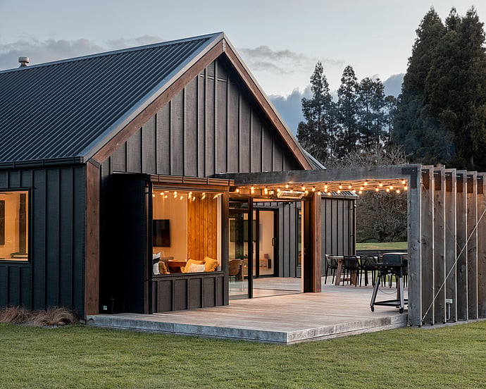 Black gable end house design