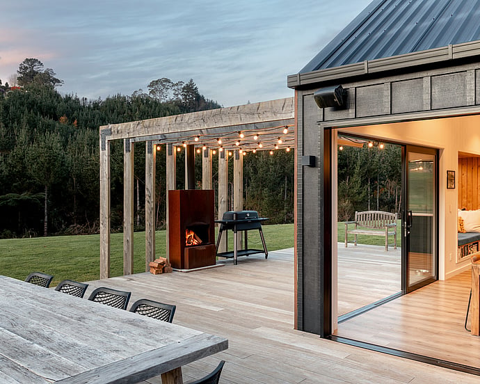 outdoor fireplace