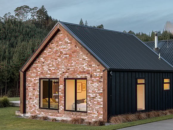 Black barn style home