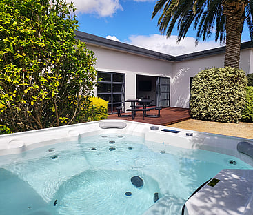 View from spa pool area of 14 Cologne Street looking towards deck