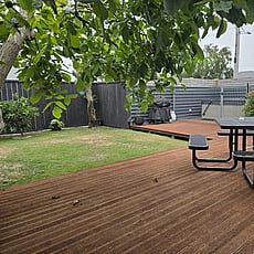 Deck area in backyard of 14A Cologne Street