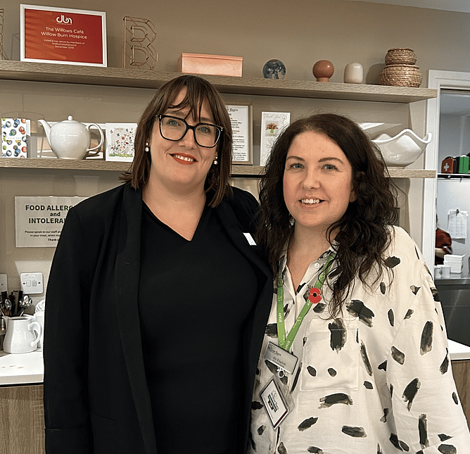 DBN Members, Rachel and Ali from Willow Burn Hospice