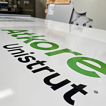 Design and printing process for Hamilton building signage