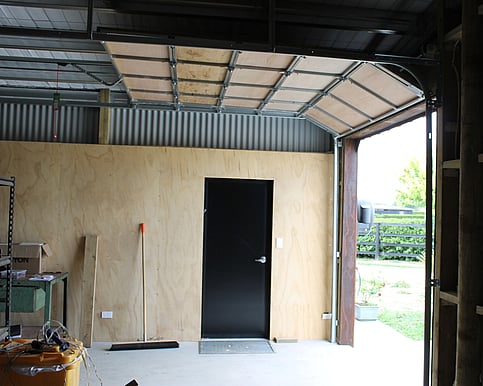 Sectional door open