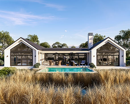 Whitechurch Construction, Waikato residential builders. Image of Verbier H Shaped Home Plan.