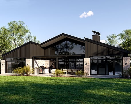Whitechurch Construction, Waikato residential builders. Image of Mont Blanc H Shaped Home Plan.