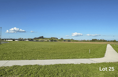 Image of Lot 25 at Amber Views, Collinson Street Subdivision, Pirongia. House & Land Packages available with Whitechurch Construction, quality Waikato builders.