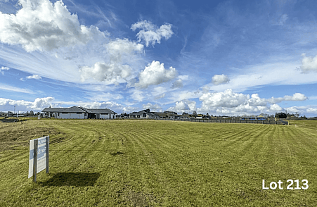 Image of Lot 213 at Amber Views, Collinson Street Subdivision, Pirongia. House & Land Packages available with Whitechurch Construction, quality Waikato builders.