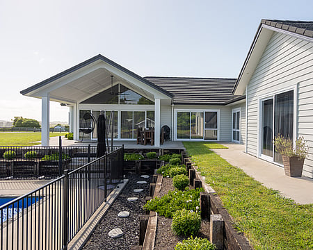 Exterior images of Aubrey Way new build by Whitechurch Construction, Waikato residential builders.