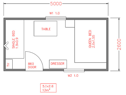 Cabin for rent $110 per week