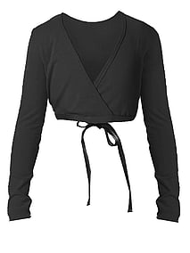 Long Sleeve Crossover ballet cardigan top with ties