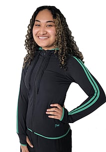 Hooded Jacket - RRP $69.99-BLACK/GREEN- - - - - - - - - - - - ADD TO CART >