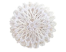Beaded Bun Cover  - WHITE-PRICE $13.99- - - - - - - - - - - - ADD TO CART >